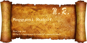Meggyesi Rudolf névjegykártya